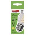 LED žiarovka EMOS ZF6D23 Filament Mini Globe / E27 / 3,4 W (40 W) / 470 lm / neutrálne biela