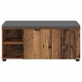vidaXL Predsieňová lavica s vankúšom Staré drevo 100 x 38 x 46 cm