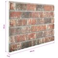 vidaXL Nástenné panely 10 ks 100 x 50 cm Tmavohnedá a šedá EPS pena