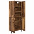 vidaXL Highboard Staré drevo 69,5 x 34 x 180 cm Kompozitné drevo