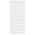 vidaXL Zebra roleta biela 100x230 cm šírka látky 95,9 cm polyester