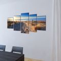 Sada obrazov na stenu, motív Piesočnatá pláž 100 x 50 cm