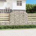 vidaXL Oblúkový gabionový kôš 200x50x160/180 cm pozinkované železo