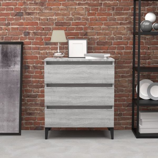 vidaXL Komoda sivý dub sonoma 60x35x69 cm spracované drevo