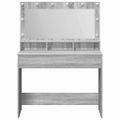 vidaXL Toaletný stolík Sivý Sonoma 100 x 41 x 135 cm Kompozitné drevo