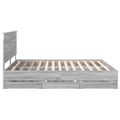 vidaXL Rám postele Sivý Sonoma 200 x 200 cm Inžinierske drevo