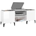 vidaXL Skrinka na platne biela 121x38x48 cm kompozitné drevo