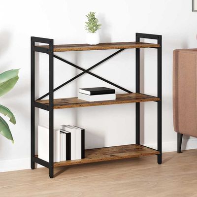 vidaXL Regál na knihy Staré drevo 80 x 30 x 85 cm Kompozitné drevo