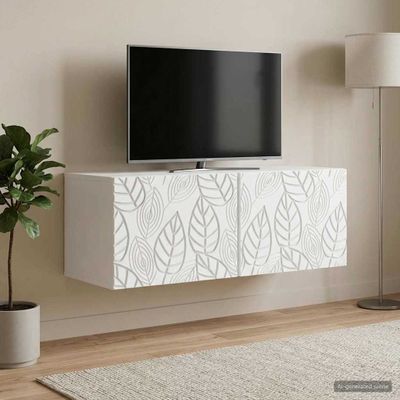 vidaXL Nástenná TV skrinka 78,5 x 41 x 30 cm Biela Kompozitné drevo