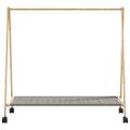 vidaXL Vešiak na oblečenie s policami a kolieskami 106x34x106,5 cm