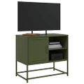 vidaXL TV skrinka olivovozelená 68x39x60,5 cm oceľ