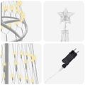vidaXL LED vianočný stromček Teplá biela 250 cm Kov