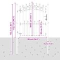 vidaXL Plotová brána EMMEN s hrotmi oceľ 104x109,5 cm zelená