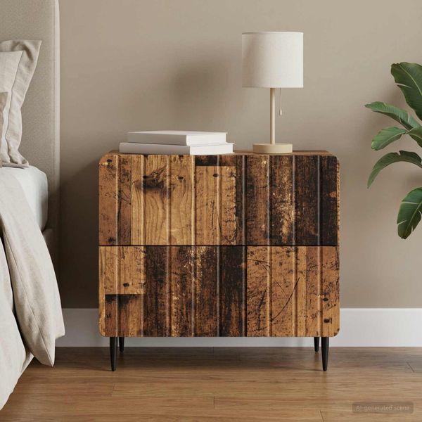 vidaXL Nočný stolík Staré drevo 62 x 34,5 x 49,5 cm Kompozitné drevo