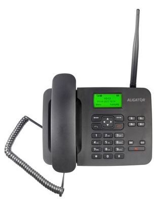 ALIGATOR T100 Stolný telefón na simkartu Black