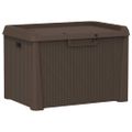 vidaXL Záhradný úložný box hnedý 125 l PP