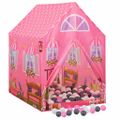 vidaXL Detský stan na hranie s 250 loptičkami ružový 69x94x104 cm