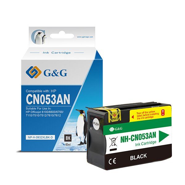 alt. kazeta G&G pre HP 932XLBK CN053AE OfficeJet 6100 ePrinter H611a / Officejet 6600 / Officejet 6700 (40ml)