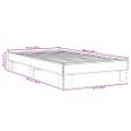 vidaXL Posteľný rám sivý sonoma 90x200 cm kompozitné drevo a kov