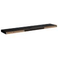 vidaXL Plávajúce nástenné police 4 ks, čierne 120x23,5x3,8 cm, MDF