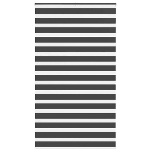 vidaXL Zebra roleta čierna 130x230 cm šírka látky 125,9cm polyester
