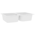 vidaXL Kuchynský drez Quartz a živica 76 x 48 x 30 cm Biela