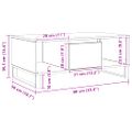 vidaXL Konferenčný stolík dub artisan 90x50x36,5 cm kompozitné drevo