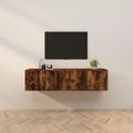 vidaXL Nástenné TV skrinky 2 ks dymový dub 80x34,5x40 cm