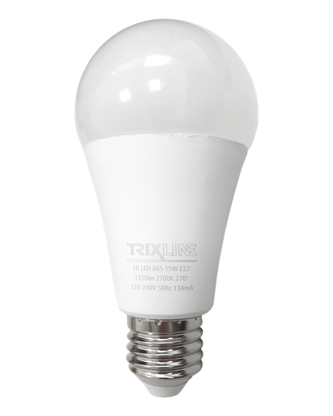 LED žiarovka Trixline 15W 1350lm E27 A65 teplá biela