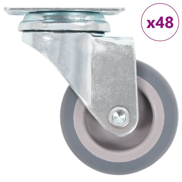 vidaXL Otočné kolieska 48 ks, 50 mm
