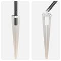 vidaXL Zemný kolík plotového stĺpika 13 ks Sivá
