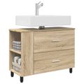 vidaXL Kozmetický stolík do kúpeľne Dub sonoma 80 x 35 x 60 cm