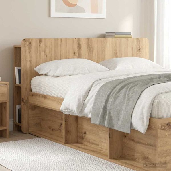 vidaXL Čelo postele skrinka s úložiskom Dub artisan Kompozitné drevo