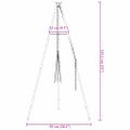 vidaXL Tripod na táborák Čierna 92 x 92 x 191,5 cm Oceľ