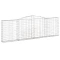 vidaXL Oblúkové gabionové koše 10 ks 400x30x120/140 cm pozink. železo