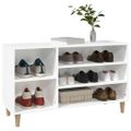 vidaXL Botník biely 102x36x60 cm spracované drevo