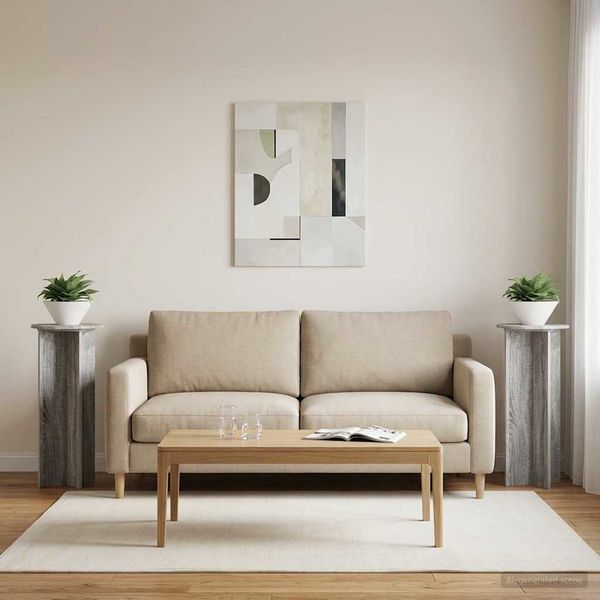 vidaXL Stojan na rastliny 2 pcs Sivá sonoma Ø40 x 100 cm