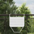 vidaXL Závesný balkónový stôl Biela 60 x 39 x 65 cm Oceľ