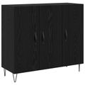 vidaXL Servírovacia skriňa Čierny dub 90 x 32,5 x 80 cm