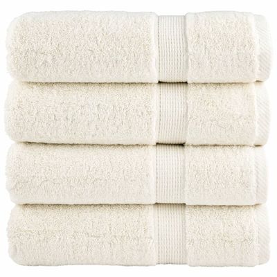 vidaXL Prémiové utierky na ruky SOLUND 4 ks krémové 50x100 cm 600 g/m²