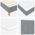 vidaXL Posteľ s pružinovým rámom Svetlosivá 200 x 160 cm látka