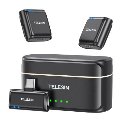 Bezdrôtový mikrofón TELESIN + powerbanka pre telefóny (USB-C)