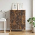 vidaXL Servírovacia skriňa Dymový dub 66 x 34,5 x 95 cm