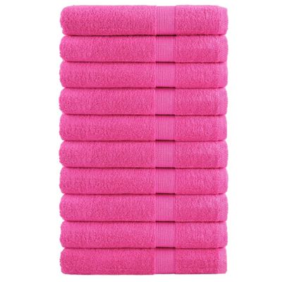 vidaXL Prémiové uteráky SOLUND 10 ks ružové 100x200cm 600 g/m2