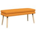 vidaXL Dvojvrstvová lavica Tmavá žltá 110 x 40 x 47 cm Látka