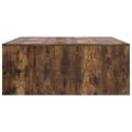 vidaXL konferenčný stolík so zásuvkami, dymový dub 100x100x40 cm