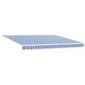 vidaXL Rám markízy Modrá a biela 400 × 300 cm Polyester s PU povrchom