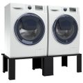 vidaXL Pedestal na práčku 2 ks Čierny 127 x 54,5 x 32,5 cm Oceľ