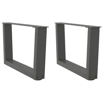 vidaXL Nohy konferenčného stolíka v tvare V, 2 ks, antracitové, 60 x (30-31,3) cm, oceľ