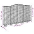 vidaXL Oblúkový gabionový kôš 400x50x220/240 cm pozinkované železo